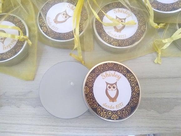 Lembrancinha de Aniversário Vela Perfumada