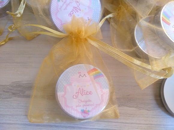 Lembrancinha de Nascimento Vela Perfumada