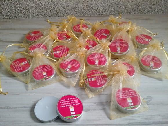 Lembrancinha de Natal Vela Perfumada