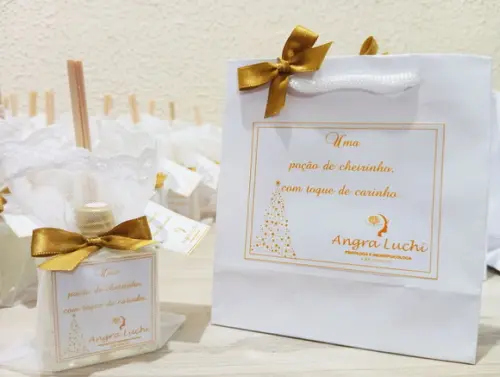 Aromatizador Cubo 50 ml e Sacolinha Natal