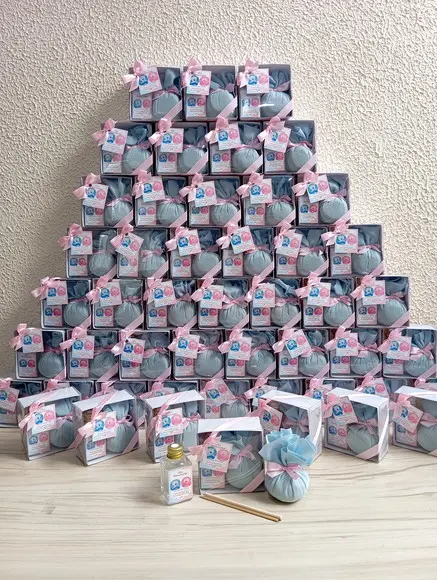Lembrancinha Chá Revelação Aromatizador + Sachê Perfumado