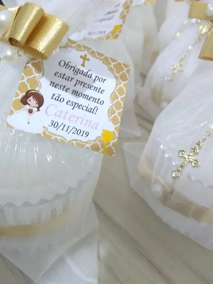 Lembrancinha Crisma Vela Aromática 10 Unidades