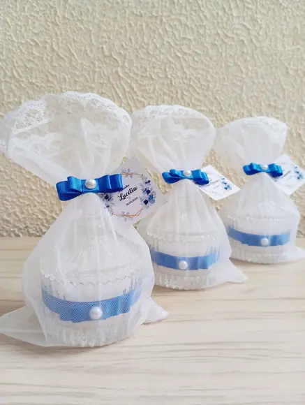 Lembrancinha de Batismo, Vela Aromática Frasco em Vidro
