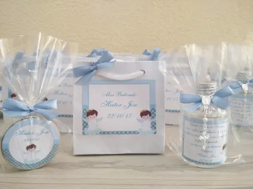 Lembrancinha de Batizado Água Benta e Vela Perfumada