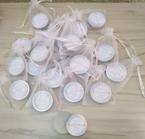 Lembrancinha de Batizado Vela Perfumada