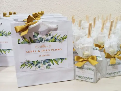 Lembrancinha de Casamento Aromatizador e Sacolinha