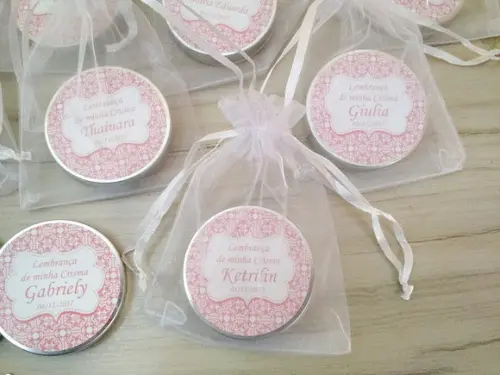 Lembrancinha de Crisma Latinha com Mini Terço