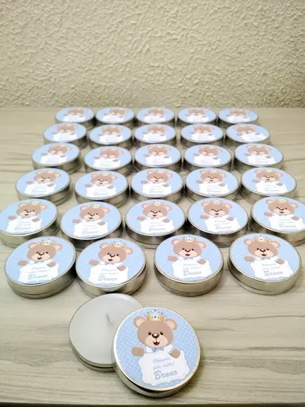 Lembrancinha de Nascimento Vela Perfumada