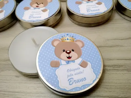 Lembrancinha de Nascimento Vela Perfumada