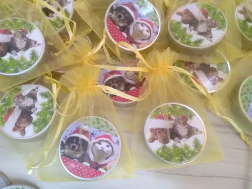 Lembrancinha de Natal Vela Perfumada