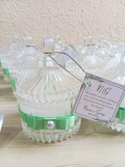 Lembrancinha Festa e Eventos Vela Aromática Personalizada