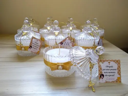 Lembrancinha Primeira Eucaristia Vela Aromática