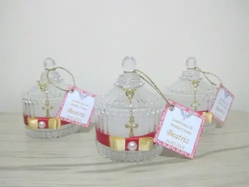 Lembrancinha Primeira Eucaristia Vela Aromática 32 Unidades