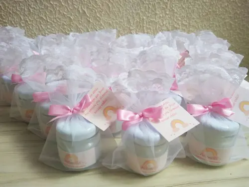 Potinho com Vela Aromática Arco-íris