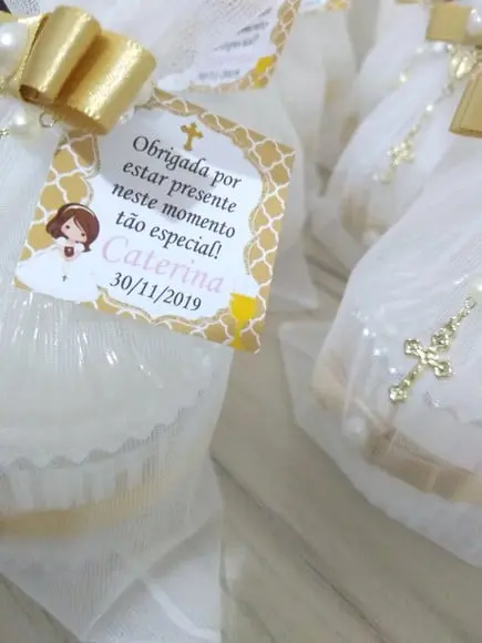 Lembrancinha Crisma Vela Aromática 10 Unidades