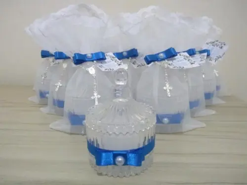 Lembrancinha de Batismo Velá Aromática/ Vidro Personalizada