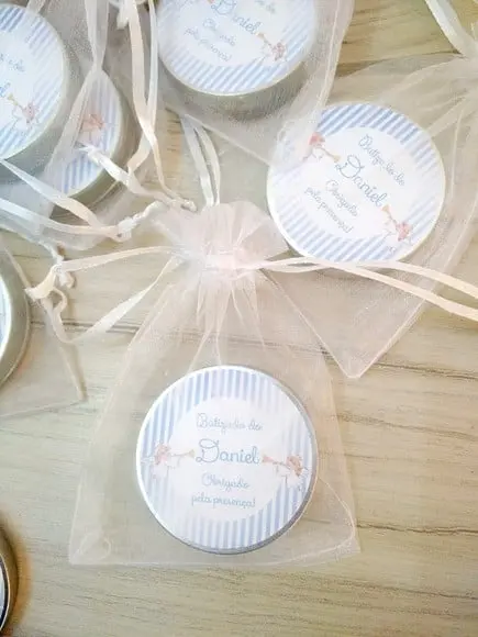 Lembrancinha de Batizado Vela Perfumada