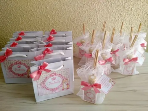 Lembrancinha de Nascimento Aromatizador e Sacolinha