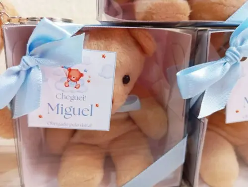 Lembrancinha de Nascimento Urso Chaveiro
