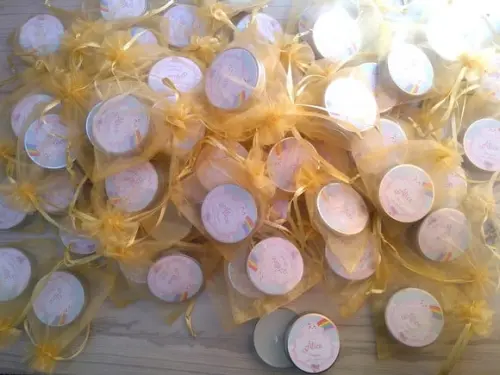 Lembrancinha de Nascimento Vela Perfumada