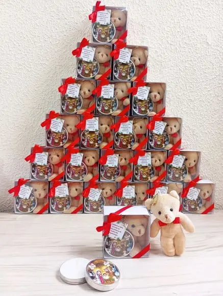 Lembrancinha de Natal Vela na Latinha com Ursinho