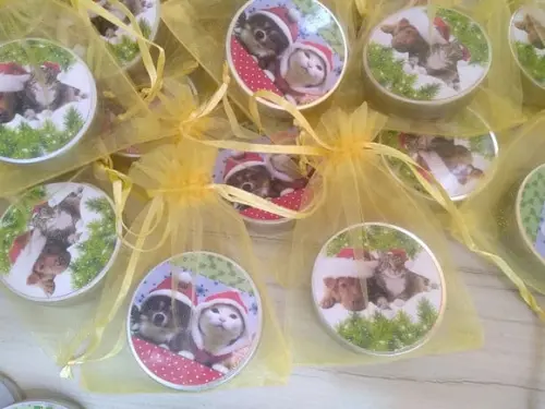 Lembrancinha de Natal Vela Perfumada