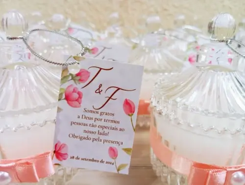 Lembrancinha Vela Aromática Personalizada - Festa e Eventos