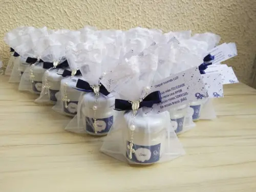 Potinho com Vela Aromática Nascimento Tema Astronauta