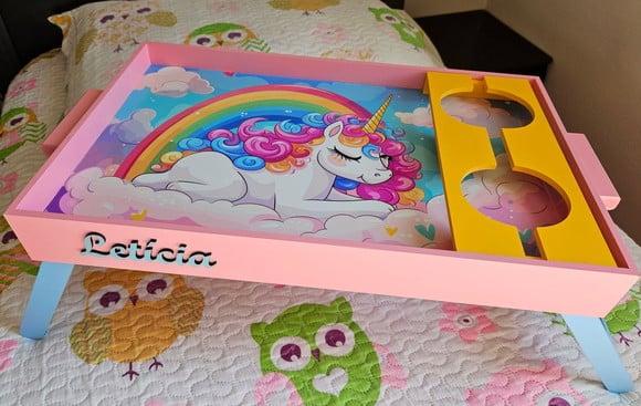 Bandeja Infantil mdf para Café da Manhã personalizada