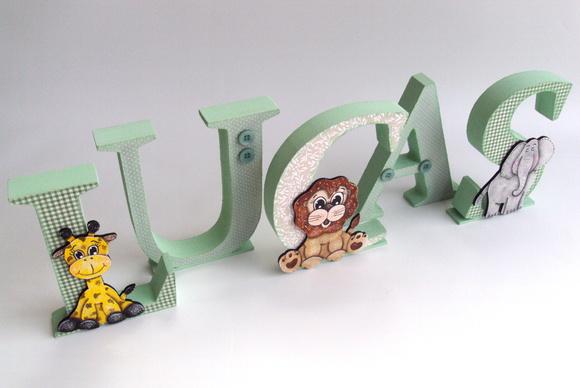 LETRAS 3D PERSONALIZADAS SAFARI