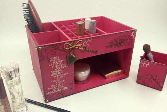 Organizador de Maquiagem pink