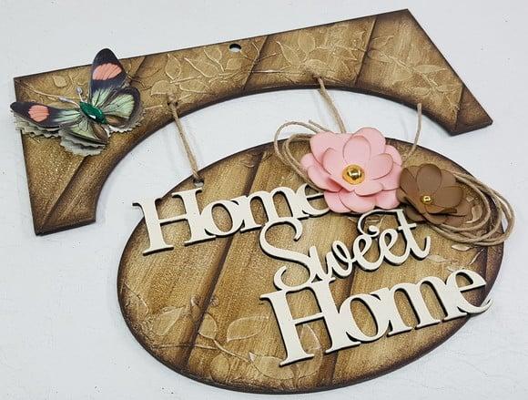 Placa de Porta Home Sweet Home