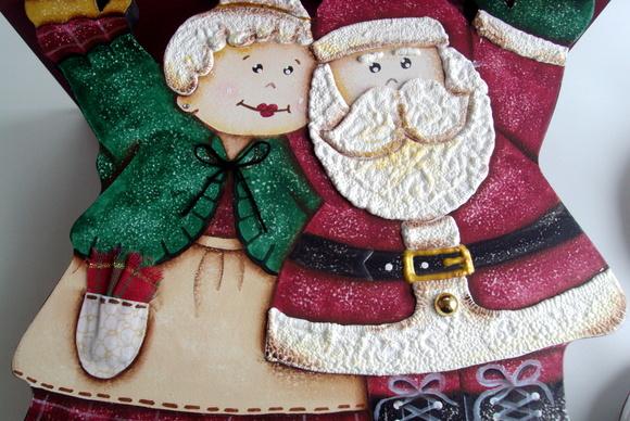 Porta Panetone em mdf Casal Noel