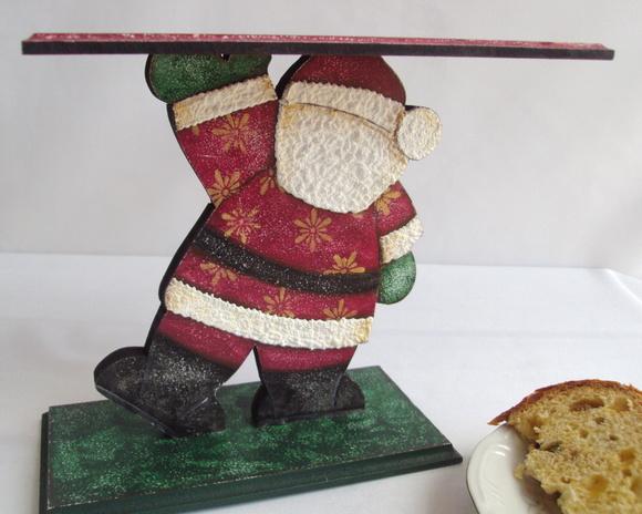 Porta Panetone em mdf Papai Noel em Pé