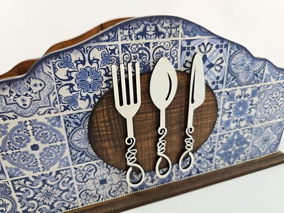 Porta Talher mdf Azulejo Português