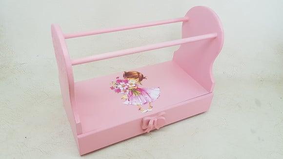 Porta Tiaras mdf Rosa