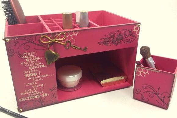 Organizador de Maquiagem pink