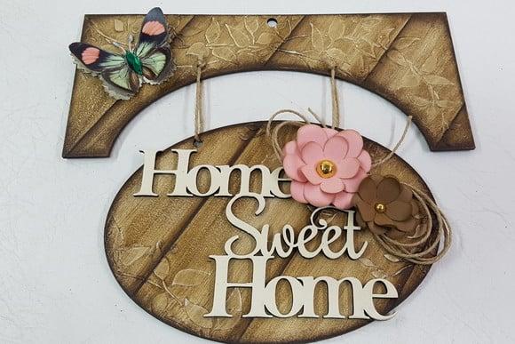 Placa de Porta Home Sweet Home