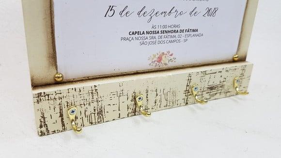 PORTA CHAVES COM CONVITE DE CASAMENTO