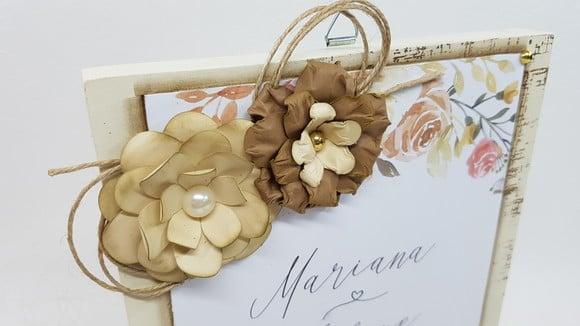 PORTA CHAVES COM CONVITE DE CASAMENTO