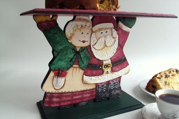 Porta Panetone em mdf Casal Noel
