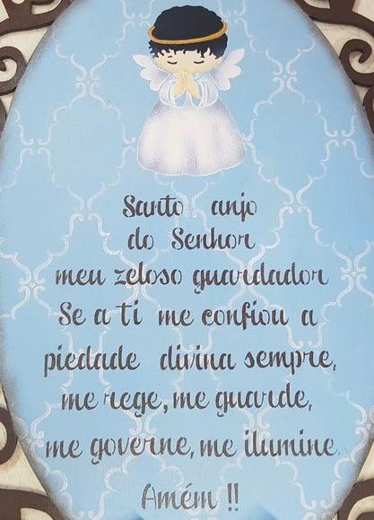 Quadro oração Santo Anjo