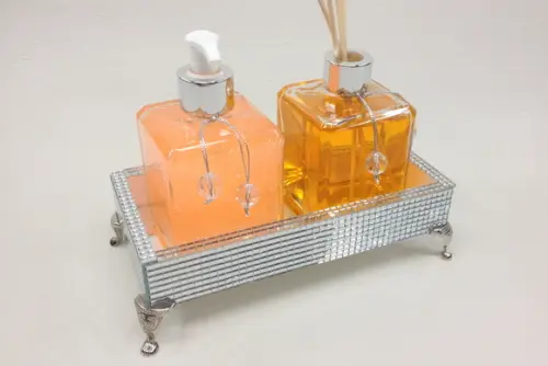 Kit bandeja espelhada para lavabo