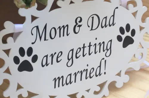 PLACA DE CASAMENTO PARA PET