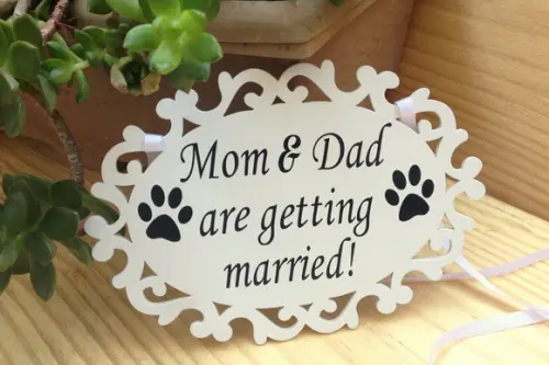 PLACA DE CASAMENTO PARA PET