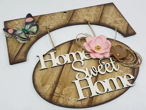 Placa de Porta Home Sweet Home