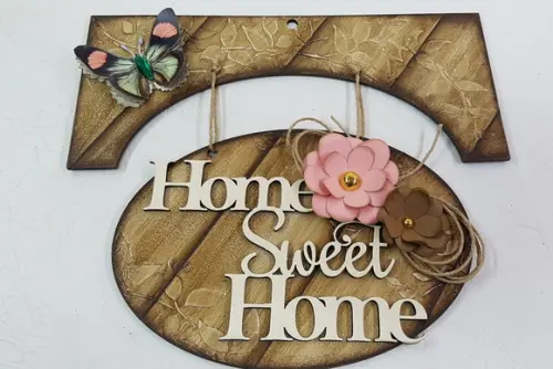 Placa de Porta Home Sweet Home