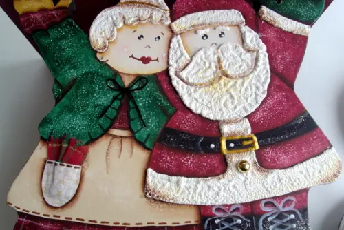 Porta Panetone em mdf Casal Noel