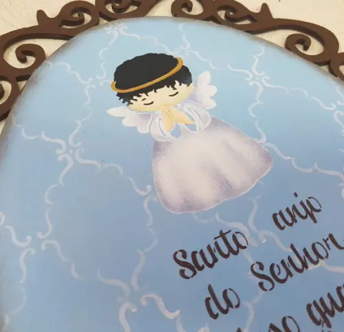 Quadro oração Santo Anjo