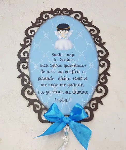 Quadro oração Santo Anjo